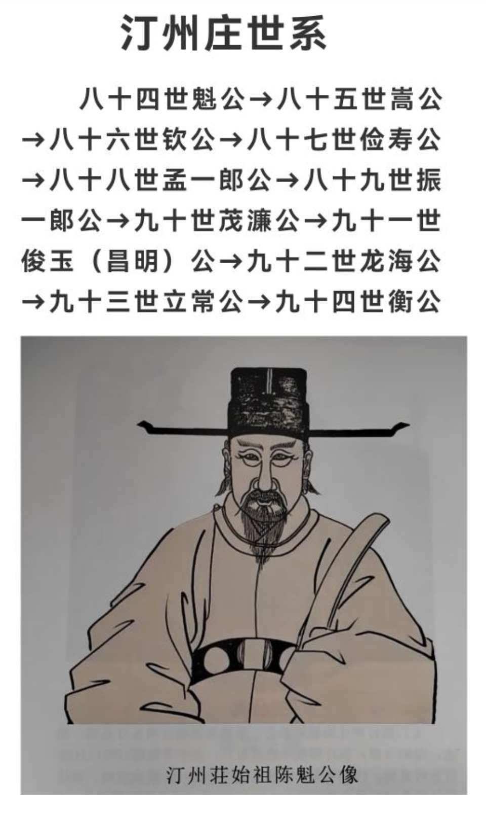 文兴源流炎陵谱，谱载元开入粤祖